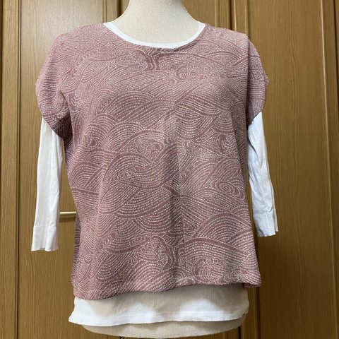 値下げ　着物生地で作ったTシャツ