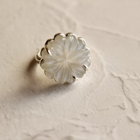 moonstone flower ring (ムーンストーン)