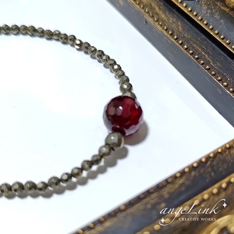 Engagement Bracelet ～ ロードライトガーネット ～【天然石ブレスレット】