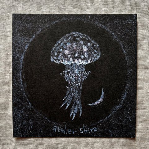 Square Post Card / Jellyfish and Moon / Atelier Shiro