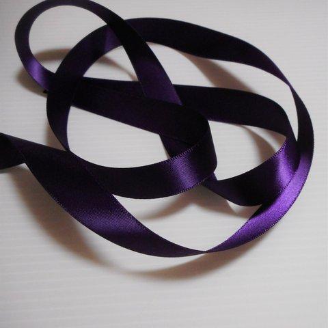 サテンリボン紫（16mm幅5mカット）パープル
