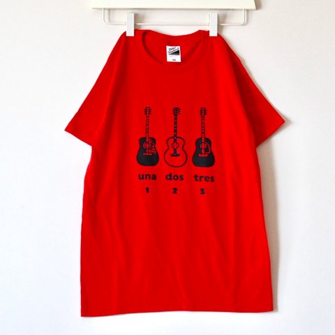 キッズ150サイズ🎸ギターTシャツ ユニセックス レッド 