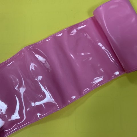 PVCリボン(ピンク)  70ミリ幅  キャンディバッグ PVC