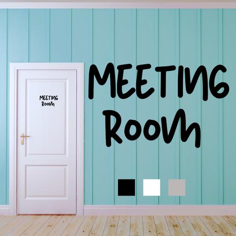 【賃貸OK】MEETING ROOM 会議室 ウォールステッカー  ドアステッカー ドアシール ステッカー インテリア雑貨 オフィス 
