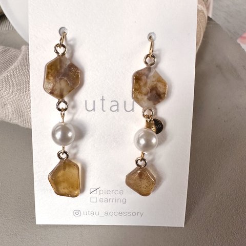 ≪　bright　≫　khaki⋆⋆ピアス(イヤリング)