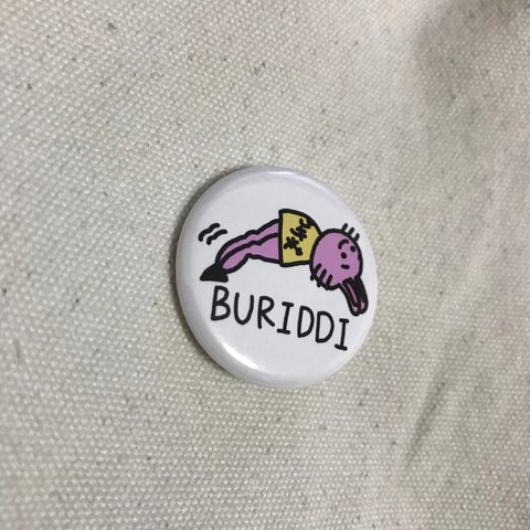 美脚うさぎ 「BURIDDI」 缶バッジ