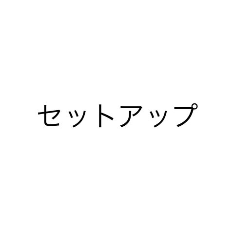 以下 セットアップ商品です。