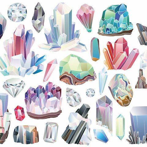  イラスト素材・Crystals デジタルコンテンツ 