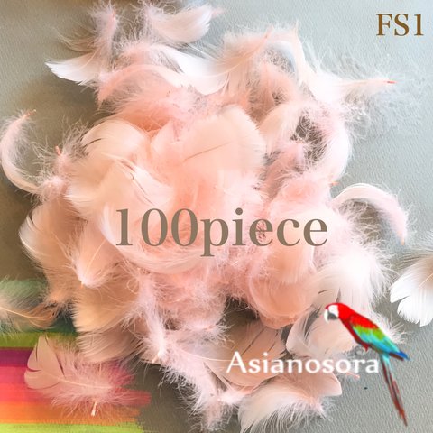 再入荷【FS1】ガチョウ　羽根 100枚 フェザー　ピアス　アクセサリー パーツ　羽　素材　鳥　レイ　フラダンス　ネックレス　フェザーシャワー　花吹雪　フラワーシャワー　