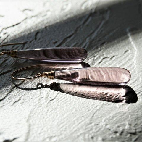 送料無料14kgf*Quartz drop pierced earring / earring RIGHT PINK