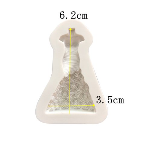 ウエディングドレス ドレス シリコンモールド レジン型 1個 ピンク