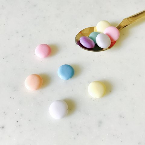 Pastel Color Mixed Coin Beads 
