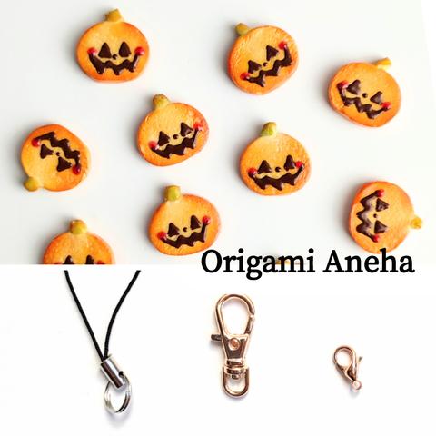 【期間限定】ハロウィン 🎃クッキー🍪ジャックオーランタンクッキー♪ミニチュア フェイクフード（チャーム/キーホルダー/ストラップ） 