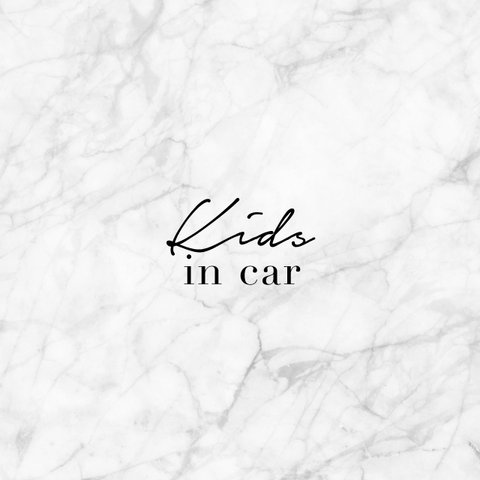 【車】Kids in car カッティングステッカー │ 選べる書体