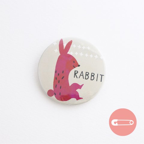 RABBIT_ウサギ【54mm】_缶バッジ