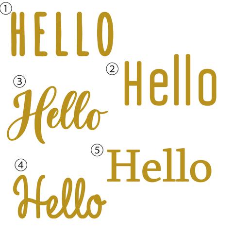 真鍮レター（HELLO Welcome など）アルファベット　英数字　埋め込み 真鍮