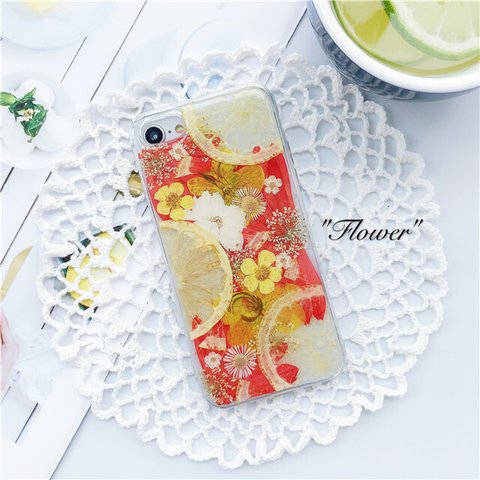 フルーツ 押し花 スマホケース iPhone12 iPhone12Pro iPhone12mini iPhone11 Xperia Ace Xperia1 Galaxy Note20 iPhoneXR