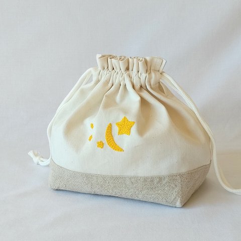 【入園入学グッズ】きらきらお星さま 巾着 ~ STAR BAG ~