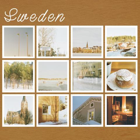 ましかくカード No.1 『 SWEDEN / 北欧の美しい街 』12枚セット