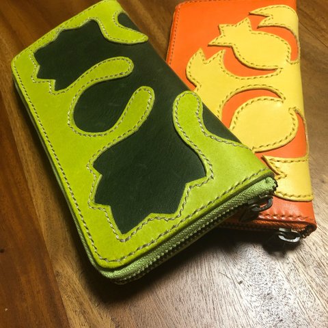 【オーダーメイド】ハワイアンキルト柄のファスナー財布