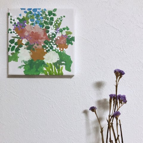 お花のキャンバスアート⑤