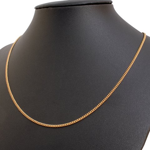 ［5M×1本］サージカルステンレス / 喜平チェーン / 0.5×2.0mm ［ ゴールド 金 ］ パーツ / 金具 / 素材 / 金属アレルギー対応