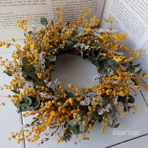 atelier blugra八ヶ岳〜ミモザアカシアWreath02