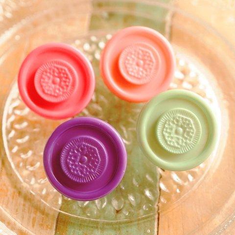 36個 レトロシャンクボタン 18ｍｍ MIX レトロ 裏穴 足つき パステル アンティーク 軽い プラスチック