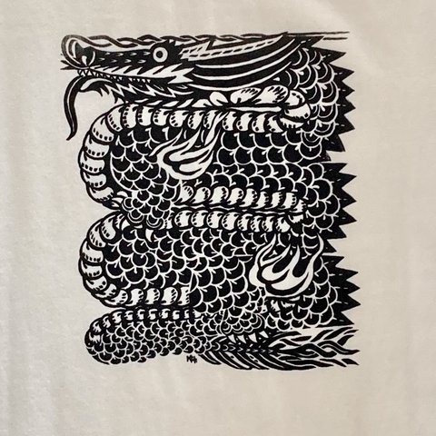 「龍」シルクスクリーン Tシャツ