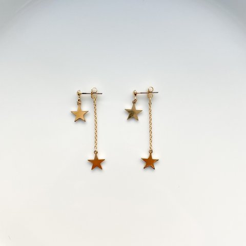 スターチェーンピアス "gold"