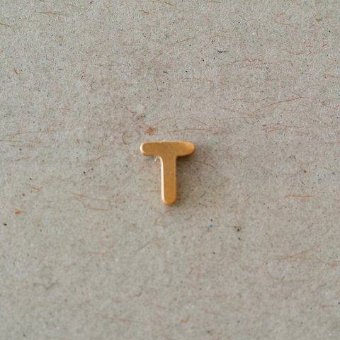 LETTER  T stud earrings 