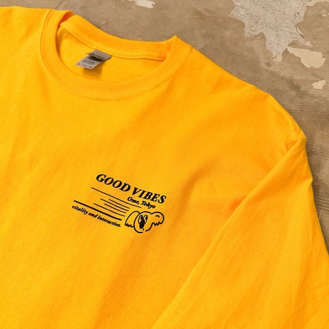 【M】Yellow / OME GOOD VIBES long sleeve