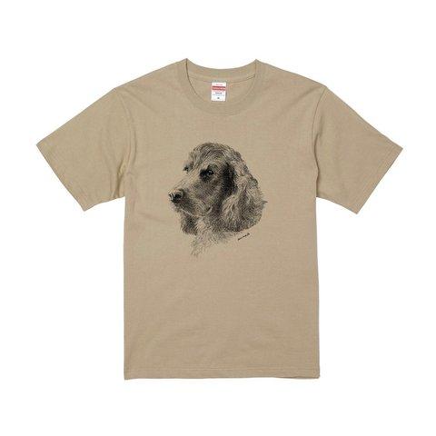 ヴィンテージライクな犬の肖像画Tシャツ（イングリッシュコッカースパニエル）