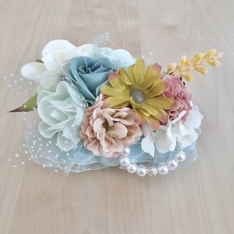 【母の日 】プレゼント　小さくて可愛い　造花のブーケ　【ハンドメイド】