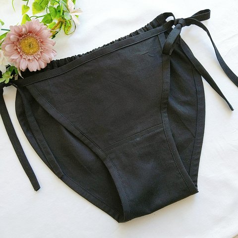 再販Ⅹ3 Simple Fundoshi  lingerie frill black