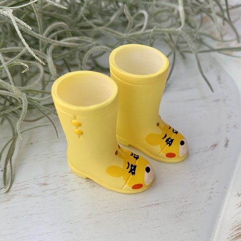 ㉕1/6ドールサイズ《M size》Yellow Giraffe　キリン黄色　ブーツ　靴