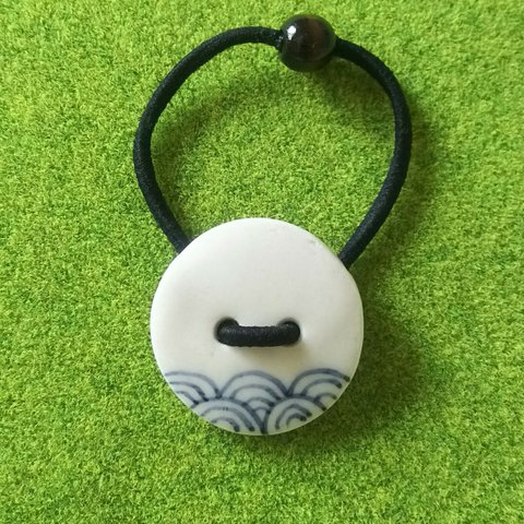 ★SALE★青海波  シンプルな陶器のヘアゴム