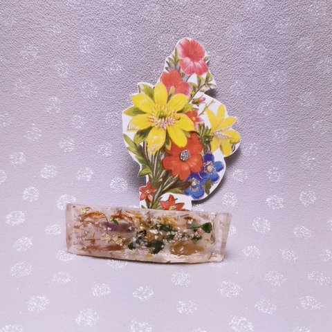 hair　accessory　no.10/Melange★Material　レジン　クリア　バレッタ