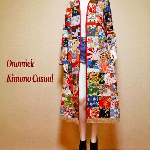 パッチワーク着物ガウン Patchwork Kimono Gown LJ-132/M