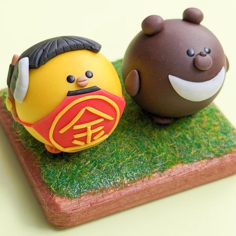 ころころ金ちゃんところころくま太郎　置物