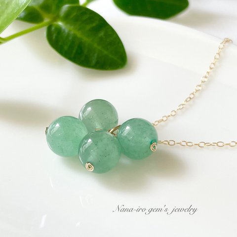 ＊1点もの＊14kgf green aventurine necklace