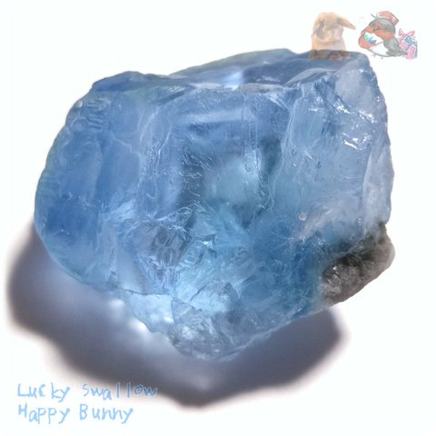 ◆ 秘蔵品 宝石質 特殊希少カラー ブルーフローライト 欠片 結晶 蛍石 原石 No.5117