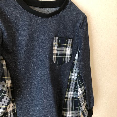 切り替え長袖Tシャツ 130