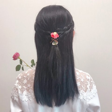 花束の髪飾り/ピンク