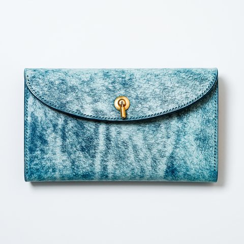 flap long wallet [ MARGOT FOG / Turchese ] フラップロングウォレット 長財布