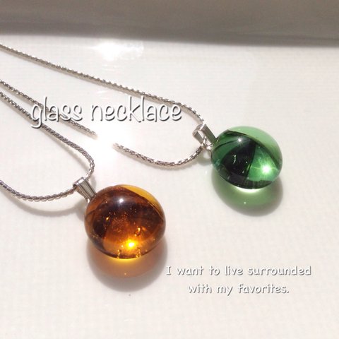 つぶらなガラス☆necklace