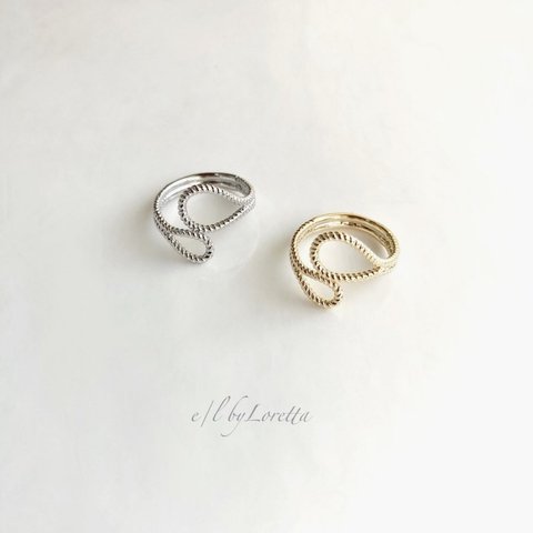 (全2色)Metal design Ring 