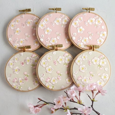 ミシン刺繍　刺繍フレーム　桜