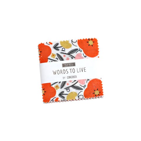 USAコットン moda mini charm 42枚セット WORDS TO LIVE BY 生地 布