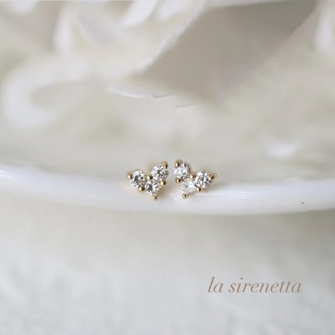 heart twinkle zirconia pierce